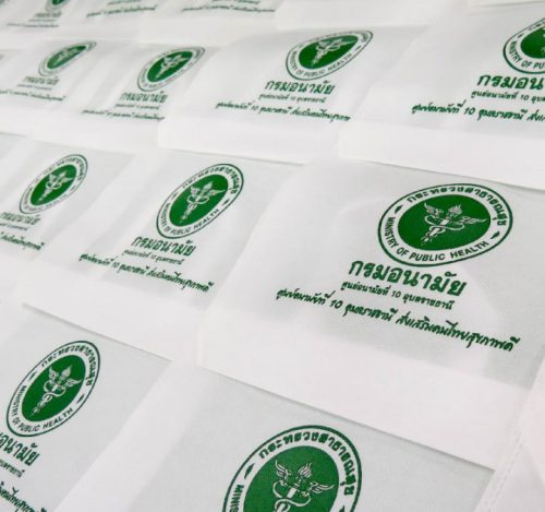 ผลงานถุงผ้าสปันบอนด์ LOGO กรมอนามัย