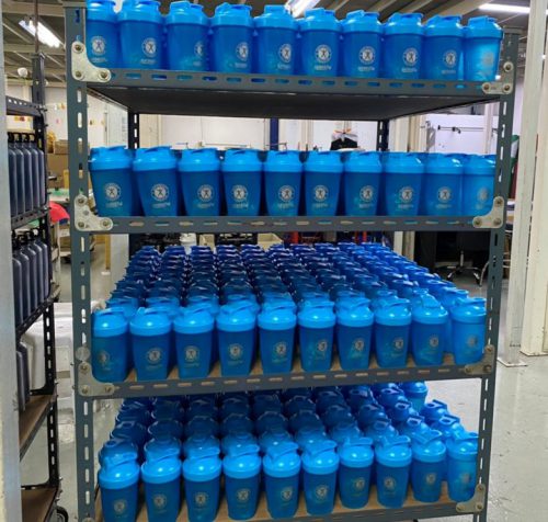 ผลงานแก้วเชค Shaker สกรีนโลโก้ เนเจอร์กิฟ