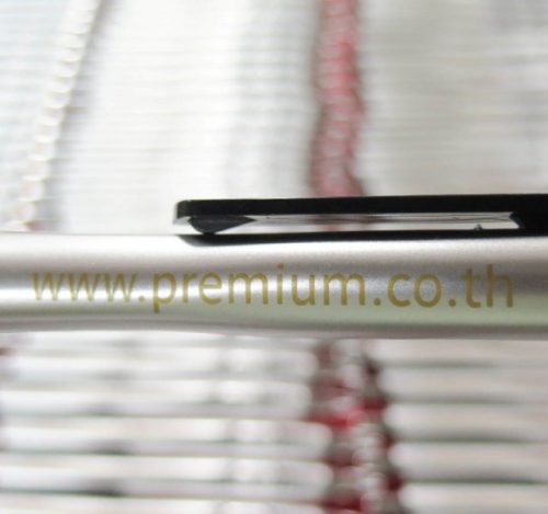 ผลงานสกรีนโลโก้ ปากกาพลาสติก premium