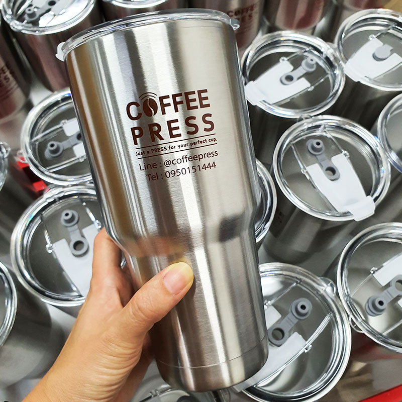 กระบอกน้ำ สกรีน COFFEE PRESS