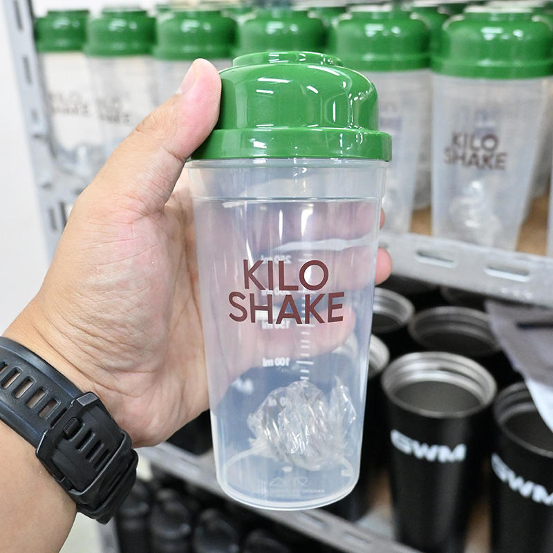 ผลงานแก้วเชค สกรีนโลโก้ KILO SHAKE