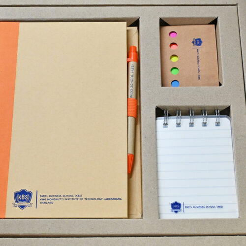 ผลงาน Gift Set สมุดโน้ต สกรีนโลโก้ KBS