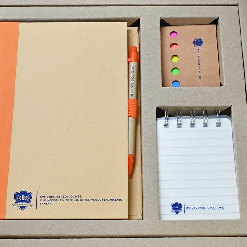ผลงาน Gift Set สมุดโน้ต สกรีนโลโก้ KBS
