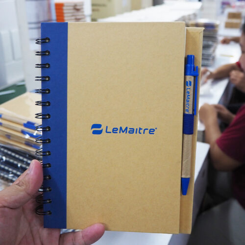 ผลงานสมุดโน้ต สกรีนโลโก้ LeMaitre