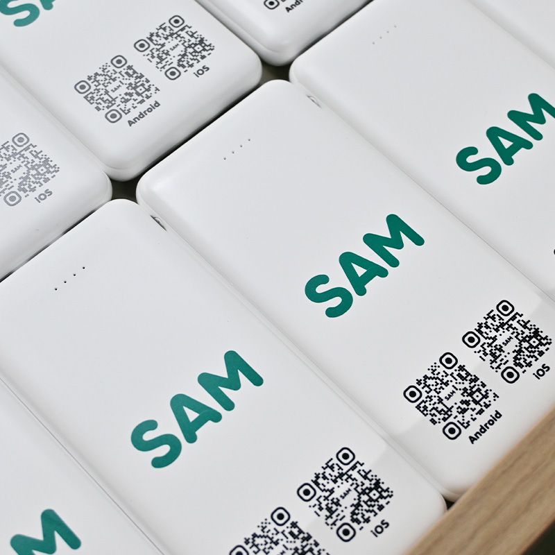 พาวเวอร์แบงค์-สกรีนโลโก้-SAM