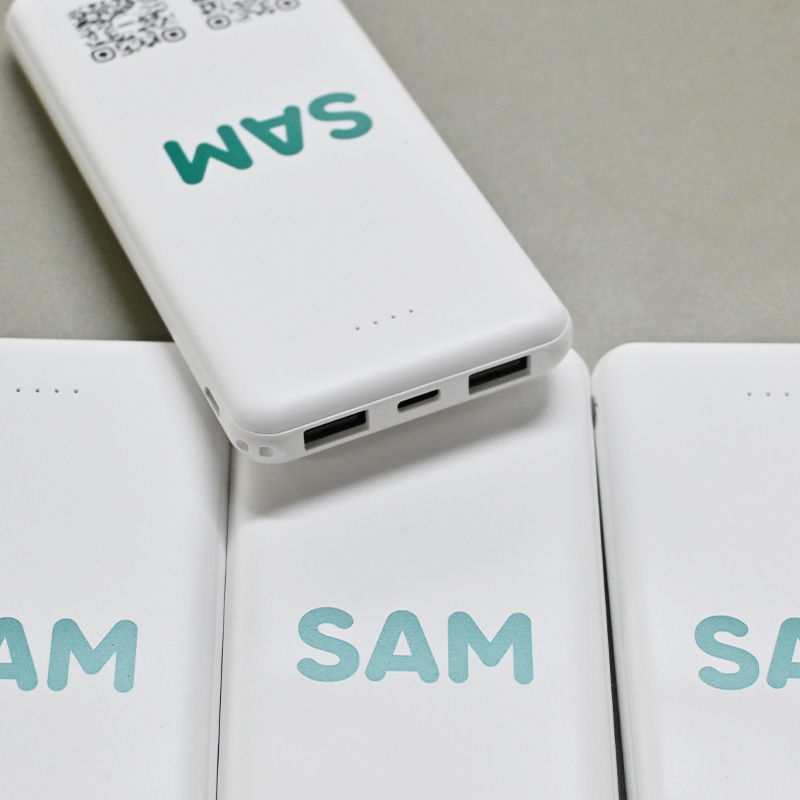 พาวเวอร์แบงค์-สกรีนโลโก้-SAM